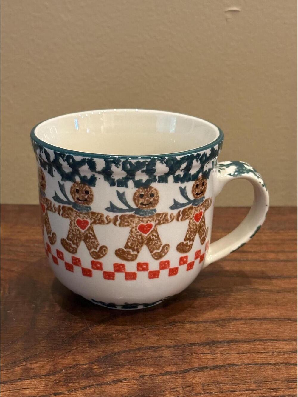 Set of 8 Vintage Tienshan Folk Craft Gingerbread Mugs